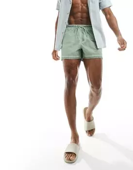 Короткие зеленые шорты для плавания ASOS DESIGN