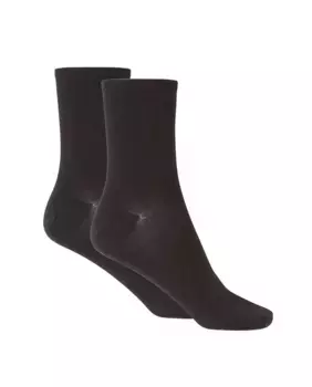 Короткие женские носки из однотонной шотландской пряжи Punto Blanco, черный