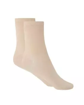 Короткие женские носки из простой шотландской пряжи Сделано в Испании Punto Blanco, бежевый
