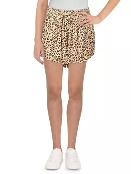 Короткие женские повседневные шорты из искусственного шелка с принтом в виде кошачьего хвоста Charlie Holiday, цвет leopard print