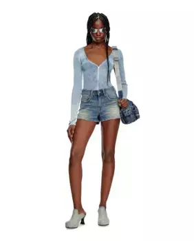 Короткие женские шорты Diesel, темно-синий