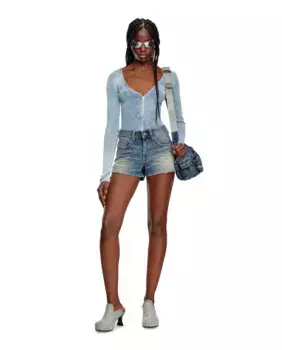 Короткие женские шорты Diesel, тёмно-синий