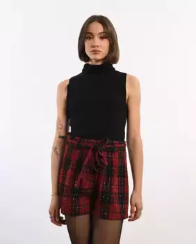 Короткие женские шорты с принтом и бантом Lili Sidonio, черный