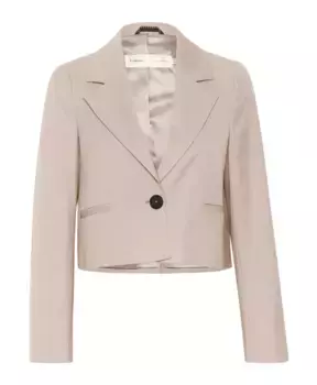 Короткий блейзер из глиняного меланжа Inwear, бежевый