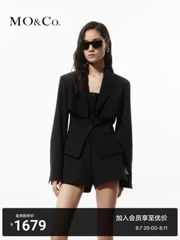 Короткий блейзер Moco с подплечниками, черный
