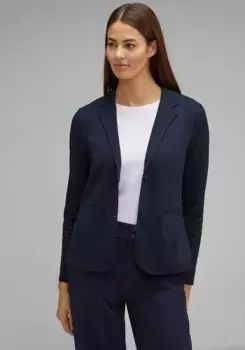 Короткий блейзер STREET ONE в крапинку, синий