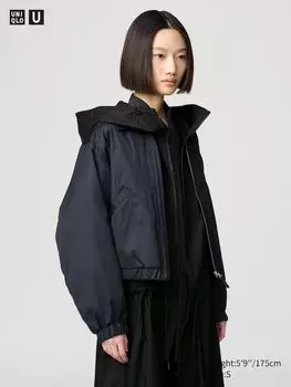 Короткая куртка на молнии Uniqlo, черный