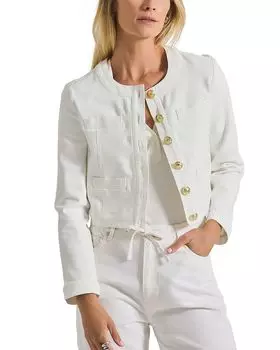 Короткий джинсовый жакет Penny с эффектом стрейч Derek Lam 10 Crosby, белый