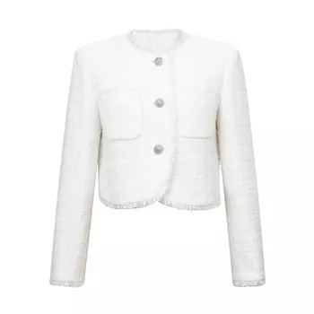 Короткий газовый жакет Deep Breath в стиле ретро, розовый