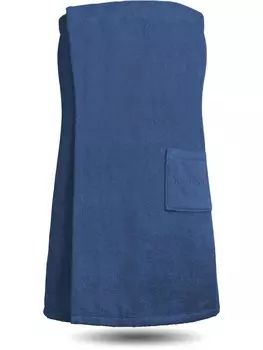 Короткий халат normani, морской синий