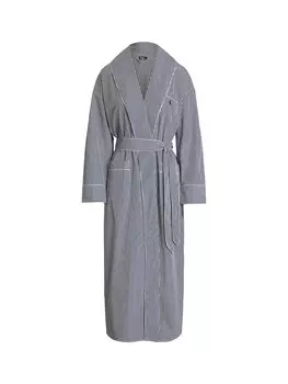 Короткий халат Polo Ralph Lauren Shirting Stripes, цвет Purple/White