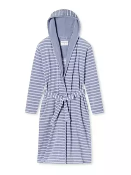 Короткий халат SCHIESSER Feather Terry, цвет Grey/White