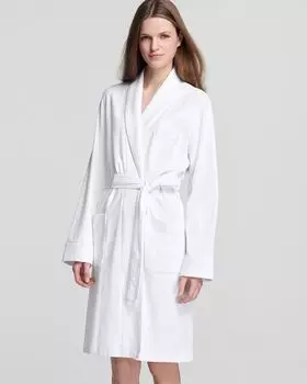 Короткий халат со стеганым воротником и манжетами Ralph Lauren