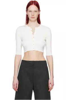 Короткий кардиган Auralee, белый