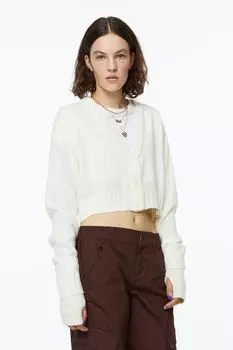 Короткий кардиган H&amp;M, сливочный