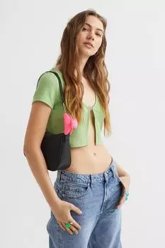 Короткий кардиган H&amp;M, зеленый