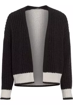 Короткий кардиган крупной вязки. Zero, черный