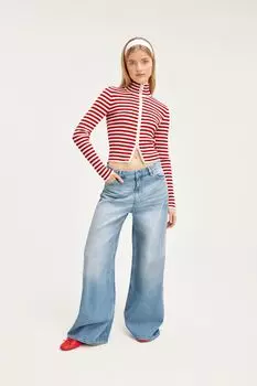 Короткий кардиган на молнии Monki, белый