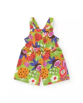 Короткий комбинезон для девочек с принтом и перекрещенными бретелями Tuc tuc, многоцветный