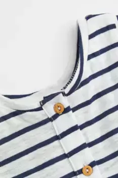 Короткий комбинезон из хлопка с рисунком H&M, синий