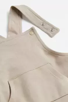 Короткий комбинезон из спортивного трикотажа H&M, бежевый