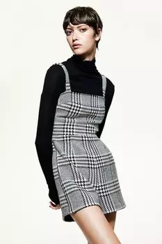 Короткий комбинезон с квадратным вырезом H&M, черный