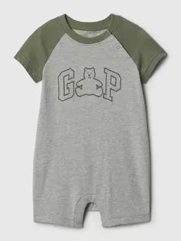Короткий комбинезон с логотипом Gap, серый