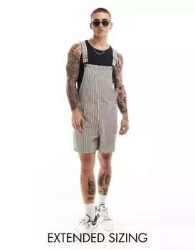 Короткий комбинезон в полоску ASOS DESIGN