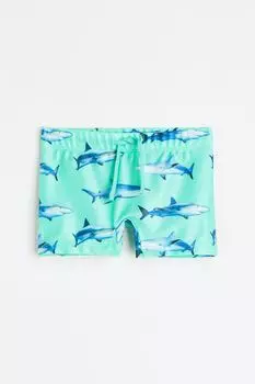 Короткий купальник с шортами H&M, голубой