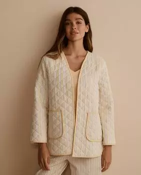 Короткий мягкий халат на молнии nfasis