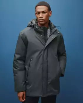 Короткий мужской спортивный пуховик с капюшоном Dustin, цвет Musgo