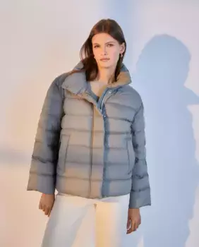 Короткий однотонный женский пуховик Woman El Corte Ingls, зеленый