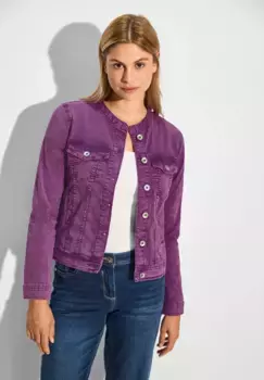 Короткий пиджак Cecil с воротником стойкой, цвет Iced Violet