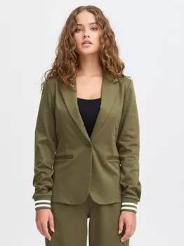 Короткий пиджак ixkate с манжетами бл. Ichi, зеленый