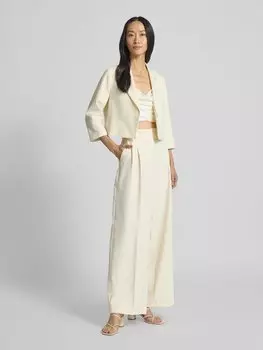 Короткий пиджак приталенного кроя с рукавами 3/4 s.Oliver BLACK LABEL, кремовый