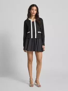Короткий пиджак прямого кроя со структурой, модель «TIFFANY» Vero Moda, черный