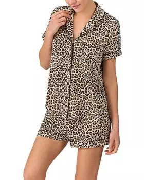 Короткий пижамный комплект Boxer kate spade new york, коричневый