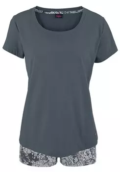 Короткий пижамный комплект BUFFALO, пыльно-синий