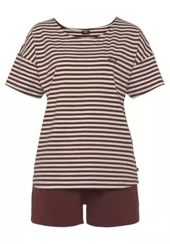 Короткий пижамный комплект H.I.S, бордо