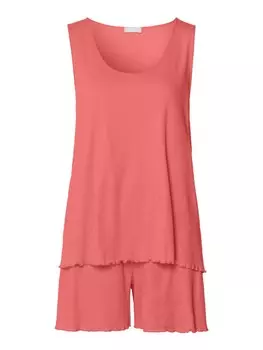 Короткий пижамный комплект Hanro Serena, красный