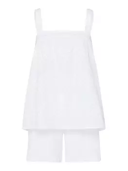 Короткий пижамный комплект Hanro Vivien, белый