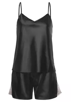 Короткий пижамный комплект LASCANA, черный