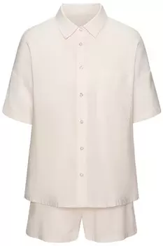 Короткий пижамный комплект LASCANA, кремовый