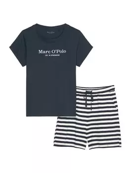 Короткий пижамный комплект Marc O'Polo Mix & Match Cotton, темно-синий