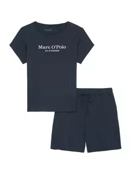 Короткий пижамный комплект Marc O'Polo Mix & Match Cotton, темно-синий