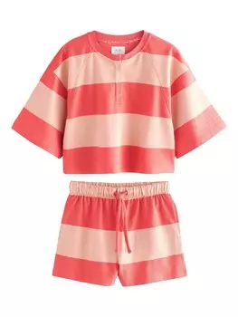 Короткий пижамный комплект Next, цвет Coral/Peach
