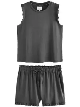 Короткий пижамный комплект Next, темно-серый