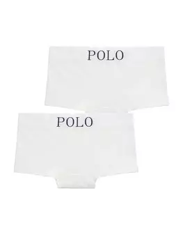 Короткий пижамный комплект Polo Ralph Lauren Ribbed Seamless, белый