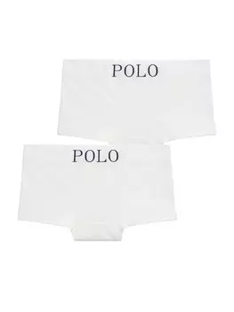 Короткий пижамный комплект Polo Ralph Lauren Ribbed Seamless, белый