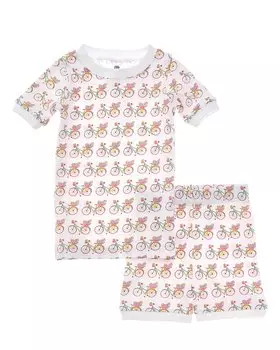 Короткий пижамный комплект «Садовые велосипеды» от Ro Ro's Garden, цвет multi